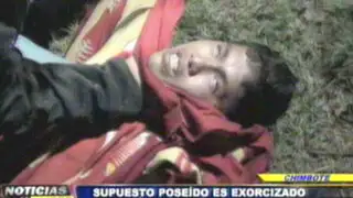 Noticias de las 6: cámara graba exorcismo a joven poseído en Chimbote