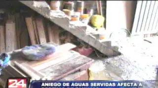 Huaycán: colapso en tubería de Sedapal inundó nuevamente diez viviendas