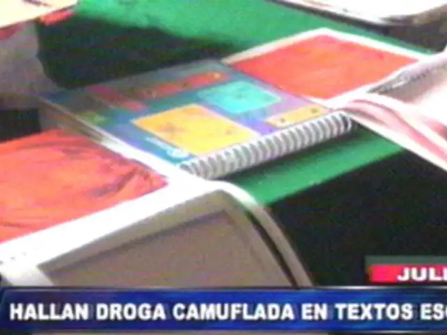 Juliaca: capturan a ayacuchano que usaba cuadernos escolares para llevar droga