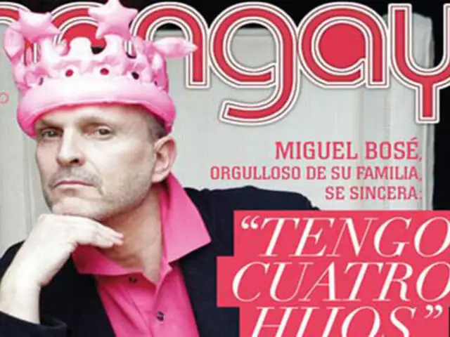 España: Miguel Bosé revela a revista gay que tiene cuatro hijos