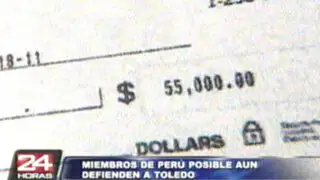 Fiscalización investigará cheques por 1 millón de soles entregados a Toledo