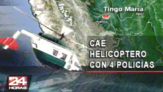 Cae helicóptero de la policía antidrogas en Tingo María