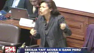 Cecilia Tait acusó a Gana Perú de "negociar votos" para otorgar facultades al Ejecutivo