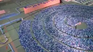 Alemanes rompen el record Guinness de efecto dominó espiral