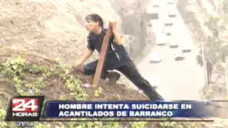 Rescatan a sujeto que intentó suicidarse desde un malecón en Barranco