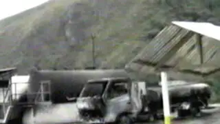 Narcoterroristas asaltan y queman campamento del Consorcio Vial Quinua