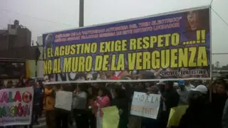 Protesta de vecinos contra obras del tren eléctrico genera caos en El Augustino