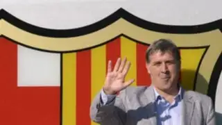 Presentación oficial del "Tata" Martino como DT del Barcelona