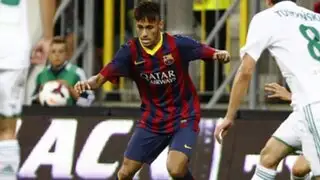 Neymar se estrenó en empate entre el Barcelona y el Lechia Gdansk en Polonia