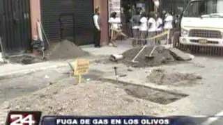 Fuga de gas natural generó alarma en centros comerciales de Los Olivos