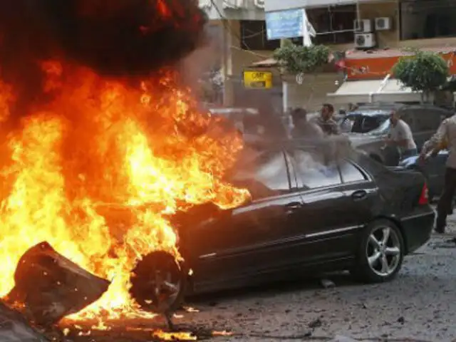 Fuerte explosión de 'cochebomba' deja 53 heridos en Líbano