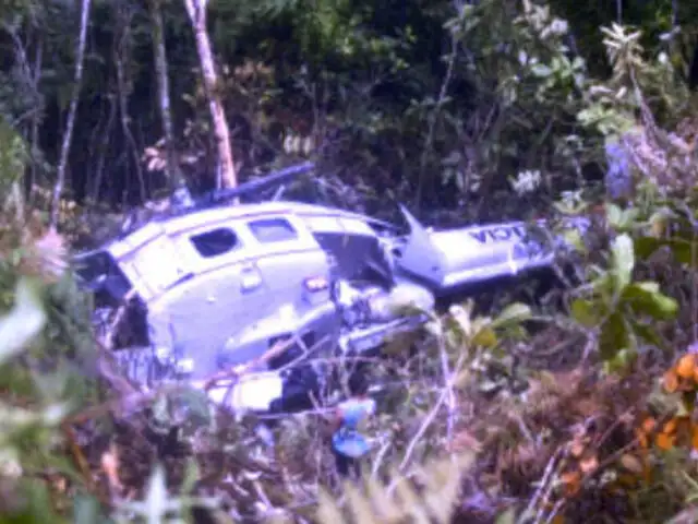 Confirman muerte de tres efectivos tras caída de helicóptero policial en Tingo María