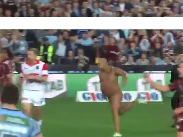 Australia: hombre desnudo ingresó en pleno partido de rugby