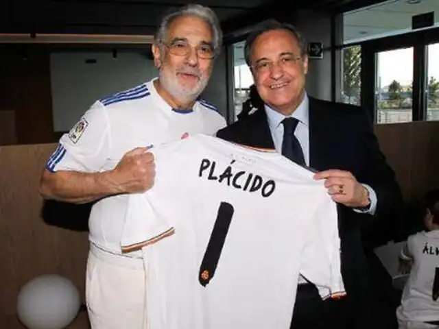 Plácido Domingo visitó a los jugadores del Real Madrid