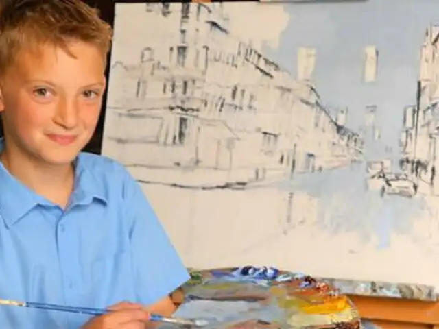 Reino Unido: Niño pintor se convierte en millonario gracias a su talento