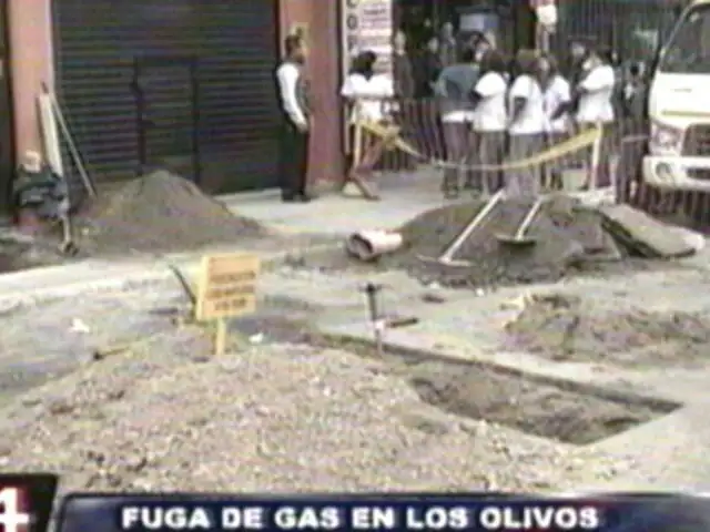 Fuga de gas natural generó alarma en centros comerciales de Los Olivos