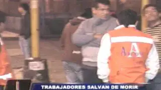 Conductores discuten tras provocar aparatoso choque en Cercado de Lima