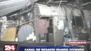 Colapsan viviendas en Chaclacayo tras desborde de acequia