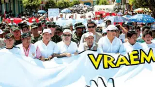 Cientos de pobladores del Vraem marcharon contra el terrorismo en la zona