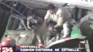 Tragedia en Ventanilla: dos muertos tras despiste de camión cisterna