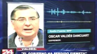 Óscar Valdés asegura que el Gobierno ha perdido autoridad