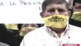 Chimbote: más de 40 periodistas hacen plantón y exigen justicia para sus colegas