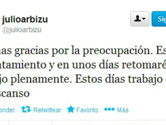 Julio Arbizu se convirtió en otra víctima de la temible gripe AH1N1