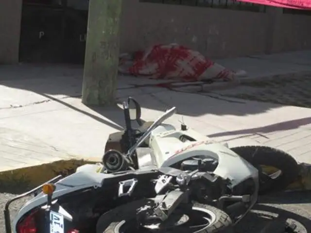 Policía muere tras chocar su moto por excesiva velocidad en Ayacucho