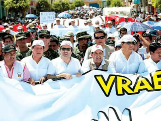 Cientos de pobladores del Vraem marcharon contra el terrorismo en la zona
