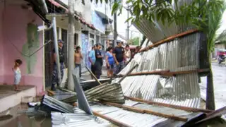 Yurimaguas: Al menos once familias resultaron perjudicadas por fuertes vientos