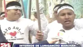 VIDEO: reos de Lurigancho marcharon para frenar violencia en las calles