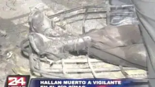 VIDEO: hallan el cadáver de un vigilante en las riberas del río Rímac
