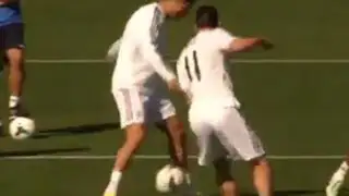 VIDEO: Cristiano "barre" a Gareth Bale y éste le responde con una "huacha"