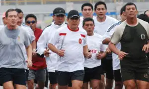 Presidente Humala participó en maratón Cívico Militar y evitó referirse a encuestas