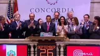 Ollanta Humala cerró con ‘campanazo’ jornada de la Bolsa de Nueva York