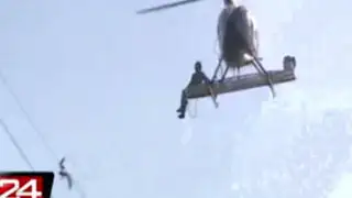 EEUU: helicóptero salvó a una gaviota atrapada en un cable de alta tensión