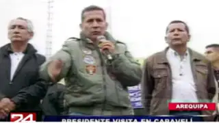 Presidente Humala recorrió  zona afectada por sismo en la región Arequipa