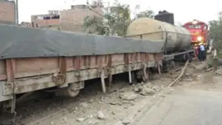 Cercado: Pánico por descarrilamiento de locomotora del Ferrocarril Central
