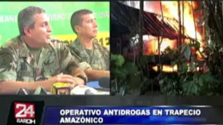 Operativo antidrogas destruyó 18 toneladas de cocaína en el Trapecio amazónico