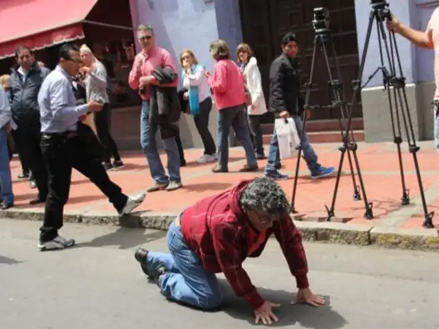 FOTOS: Seguridad de Alan García golpeó a transeúnte que le gritó 