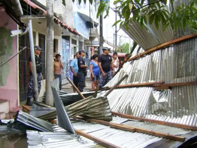 Yurimaguas: Al menos once familias resultaron perjudicadas por fuertes vientos