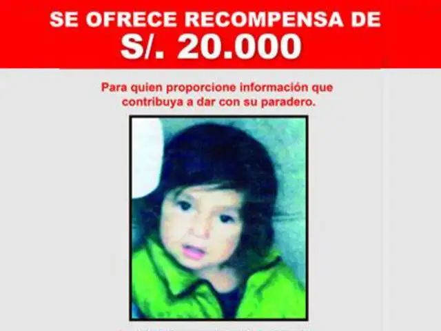 Mininter anuncia recompensa de S/. 20 mil por el paradero de menor secuestrada