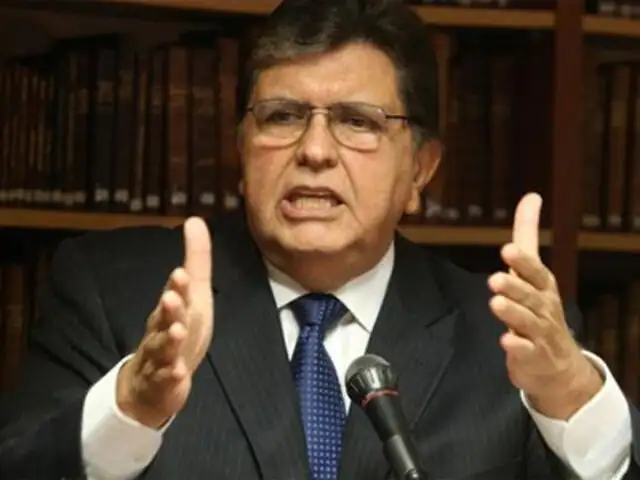 Poder Judicial admite recurso de Alan García contra megacomisión