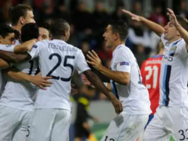 Manchester City goleó 3-0 al Viktoria Pilsen en República Checa