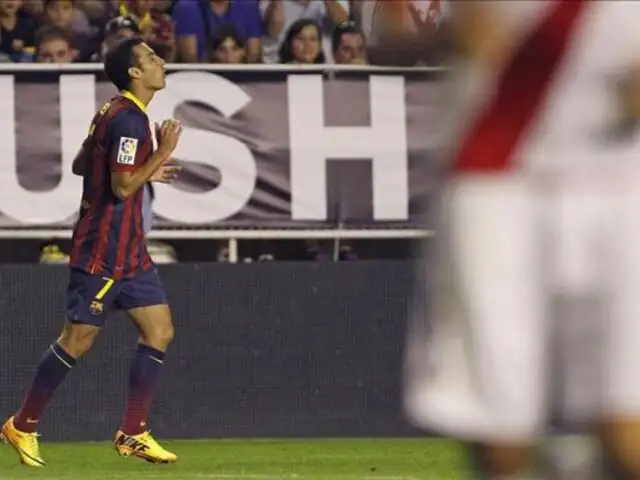 Barcelona goleó 4-0 al Rayo Vallecano con Hat-trick de Pedro Rodríguez