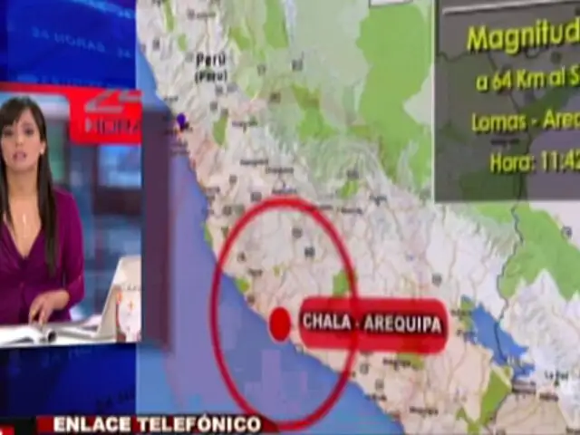 Se registran derrumbes en cerros de Arequipa por fuerte sismo de 6,9