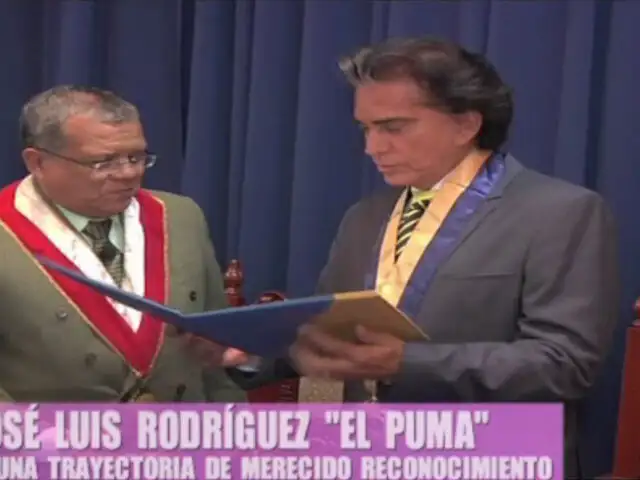 José Luis Rodríguez 'El Puma' recibió homenaje por su trayectoria musical