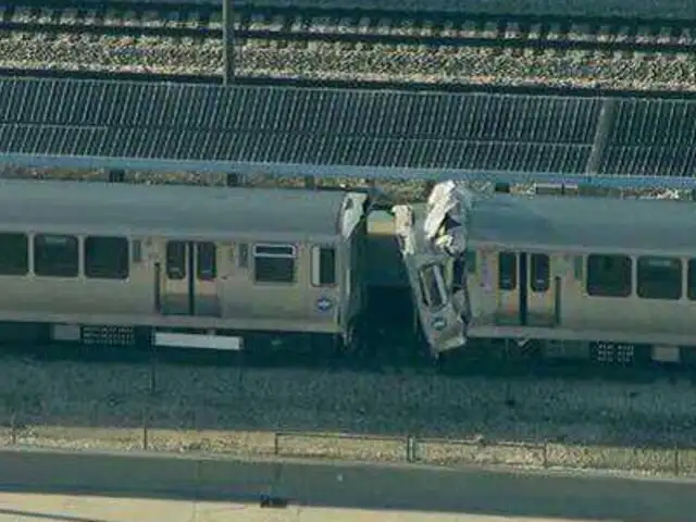 EEUU: Al menos 48 heridos deja colisión entre dos trenes en Chicago