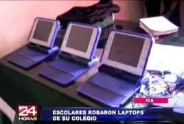 Escolares robaron más de 10 laptops de su colegio en Ica