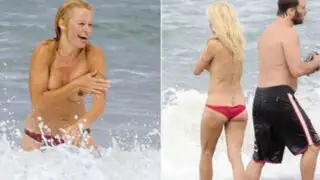 Francia: Paparazzis captan a Pamela Anderson semidesnuda haciendo ‘topless’